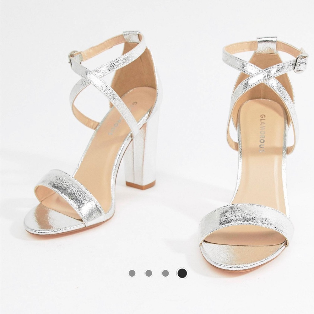 ASOS Silver strapy heels